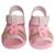 Sandália Chinelo Bebe Moda Primeiros Passos Rosa Flor Rosa