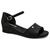 Sandalia comfortflex feminina anabela calcanhar fechado 23-70402 Preto, , Preto, , Preto