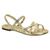 Sandália Da Moleca Flats Feminina Tiras Brilho 5429.448 Dourado