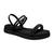 Sandalia Dakota Y7382 Feminina Flatform Baixa Brilho Papete Elastico Preto