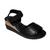 Sandalia Feminina Anabela Maxi Therapy Piccadilly 488 ultra conforto dia a dia  Preto c elastico