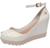 Sandália Feminina Anabela Plataforma Tratorada moda elegante confortável ref 10259 Miss Miss Off, White