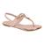 Sandalia Feminina Beira Rio 8367.631 Rasteira Baixa Elastico Confortavel Rosa