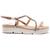 SANDALIA FEMININA BEIRA RIO Papete Flatform ANATOMICA 8387531 Ouro rosado