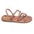 Sandália Feminina Casual Rasteira Meu Sol Ipanema 27135 Rosa, Claro