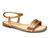 Sandália Feminina Dakota Rasteira Flat Metalizada Gliter Y7163 Bronze