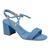 Sandalia Feminina Dakota Z9433 Salto Grosso Medio De Amarrar Casual Azul