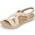 Sandalia Feminina Elástico Conforto Casual Couro Usaflex Vanilla