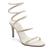 Sandália Feminina Espiral Salto Fino Com Strass Brilho Domidona 116.32 Off white