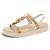 Sandalia Feminina Facil Calce Flatform Pedraria Dakota Y6801 Tule