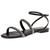 Sandália feminina flat via marte - 2316605 Preto