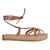 sandalia feminina flatform confortavel amarrar  amarração Nude