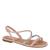 Sandalia Feminina Moleca Flat Brilhante Calce Facil 5435.543 Rosa, Creme