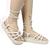 Sandália Feminina Papete de Amarrar argola Blogueira Flatform  Confortavel 2022 M Off white