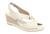 Sandália Feminina Piccadilly Anabela Slingback 408221 Off white