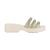 Sandália Feminina Plataforma Confortável Zaxy Flap Off white