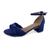 Sandália Feminina Salto 4,5cm Nó Bico Redondo Moda Casual JCL STORE Azul