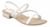 Sandalia Feminina Salto Bloco Baixo Calce Facil Piccadilly 590022 Branco, Prata