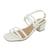 Sandália Feminina Salto Bloco Tiras Duplas Bellinda Shoes Branco