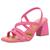 Sandália feminina salto médio mississipi - q7802 Pink