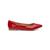 Sandalia feminina sapatilha bico fino rasteira de couro confortavel 33 ao 40 Qa 100 verniz vermelho