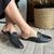 Sandália Feminina Sapatilha Mule Bico Quadrado Detalhe Cristal Brilho Tendencia Moda Sapato Preto
