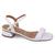 Sandália Feminina Vizzano 6454.111 salto bloco baixo 3cm Branco