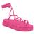 Sandalia Gladiadora Papete  Rasteira de Amarrar Pink