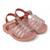 Sandália Grendene Jolie Lux Baby Feminina Infantil ROSA / COBRE / GLITTER