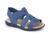 Sandália Infantil BIBI Sandals Mini de Couro Masculino Azul lunar