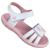 Sandália Infantil Feminina Papete Klin Tic Tac de Menina 171183 171183 branco, Rosa