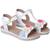 Sandália Infantil Menina Saltinho Anabela Flor Delicada Moda Branco