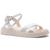 Sandália Infantil Mini Sua Cia New Metalic Flatform Glitter Prata Diamante silver