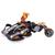 Sandália Kidy Toys 3920002 - 08858 Preto, Laranja