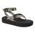 Sandalia Moleca 5489.105 Papete Flatform Sola Alta Dedo Leve Feminino Prata, Velha