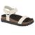 Sandalia moleca napa turin ref 5500.101.9569 Branco, Preto