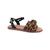 Sandália Moleca Rasteira Feminina 5450.107 Camel/Preto Camel, Preto