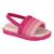 Sandalia Molekinha 2729.201 Colorida Salto Baixo Elastico Slide Pink