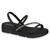 Sandalia Papete Beira Rio Original Feminino Sandalia Rasteira Strass Flatform Elegante Casual Lancamento Conforto Preto, Grafite