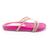 Sandália Papete com Brilho Tirinhas Colors Strass Leve Macia Rosa