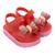 Sandalia Papete Infantil Menina Baby Borracha Com Laço Colorido Zaxy 18628 Vermelho