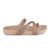 Sandália Papete Slide Feminina Glitter Zaxy Nude, Nude