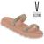 Sandalia Papete Vizzano Original Feminino Rasteira Flat Strass Papete Rasteira Chinelo Slide Conforto Rasteirinha Cristal nude