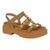 Sandalia Papete Vizzano Tratorada Feminina Tiras Spike Camel