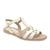 Sandalia Piccadilly 418076 Flatform Baixa Fivela Joanete Feminino Creme