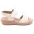 Sandália Piccadilly Papete Tira Colante Fascite Calce Fácil Feminino 239016 Off white