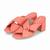 Sandalia piccadilly salto bloco 626030 (o12) - coral Coral