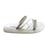 Sandalia Rasteira Flat Moleca Tira Com Strass Casual Branco Branco off