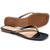 Sandália rasteira rasteirinha feminina confortável com strass moda verão Preto