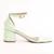 sandalia salto bloco dourada confort tendência 2022 valle shoes Vinil 660, 01 croco verde